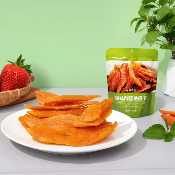 Sugar-free dried sweet potato strips made with traditional three-steam three-dry craft, healthy wholesale root snack for private label customization