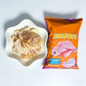 Sea salt black pepper original cut taro chips packaged snack with crispy taro slices
