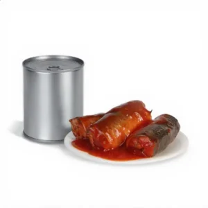 Canned Mackerel in Tomato Sauce, instant seafood tin, 155g and 425g available canned fish product