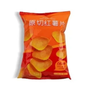 Original sweet potato chips with natural crisp taste, nitrogen sealed retail snack, sweet crispy plum flavor available for private label wholesale customization